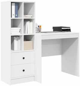Mesa vidaXL Com Armazenamento Branca Madeira Industrializada