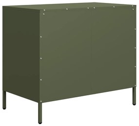 Aparador 68x39x58,5 cm aço laminado a frio verde-azeitona