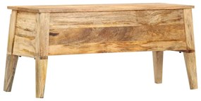 vidaXL Caixa de arrumação 99x35x48 cm madeira de mangueira maciça