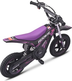 Mota elétrica para crianças ROOKIE 24 V (12"), bateria de lítio, motor sem escovas de 250 W, travão de disco Roxa