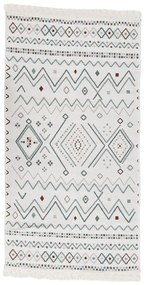 vidaXL Tapete 160x230 cm algodão bege e azul