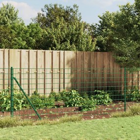 Cerca de malha de arame 0,8x25 m aço galvanizado verde