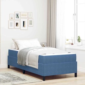 vidaXL Estrutura da Cama Azul 90 x 190 cm Tecido de veludo côtelé