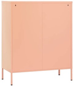 Armário de arrumação aço 80x35x101,5 cm rosa