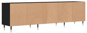 Móvel de TV 150x30x44,5 cm derivados de madeira preto