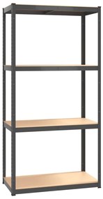 Estante 4 prateleiras 2 pcs derivados de madeira/aço antracite