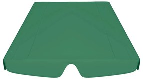Toldo suplente p/ baloiço de jardim 150/130x105/70 cm verde