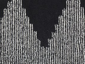 Tapete de algodão preto e branco 140 x 200 cm BATHINDA Beliani