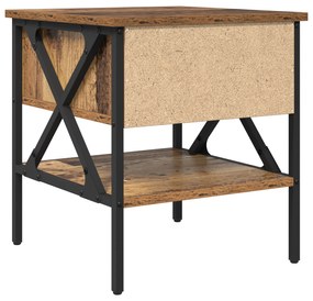 Mesa de Cabeceira Madeira Velha 40x42x45 cm Madeira Engenharia