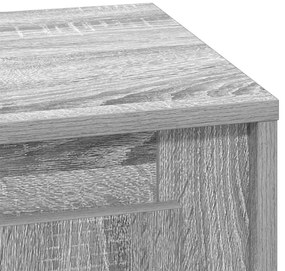 Gavetas de Cabeceira com Luzes LED 2 pcs Cinza Sonoma 44x34,5x45 cm