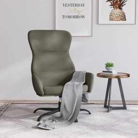 341087 vidaXL Cadeira de descanso couro artificial cinzento
