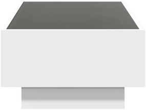 Mesa de centro c/ LEDs 90x50x30 cm derivados de madeira branco