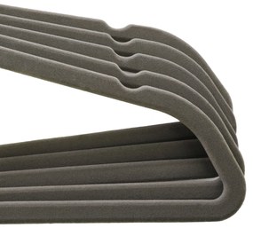 Conjunto de 20 cabides de veludo 45 x 24 cm cinzento