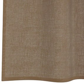 Cortinas de voile com laços 2 pcs castanho-claro 140x245 cm