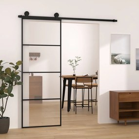 Porta deslizante c/ conj. ferragens 76x205cm vidro ESG/alumÃnio