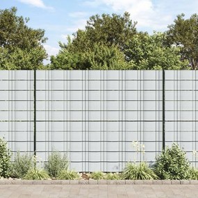 Telas privacidade p/ jardim 10 pcs 252,5x19 cm PVC cinza claro