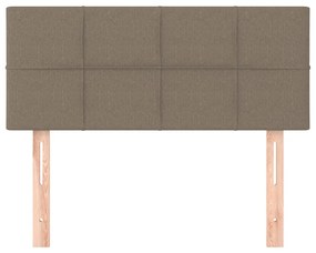 Cabeceira de cama tecido 100x5x78/88 cm cinzento-acastanhado