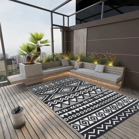 Tapete de exterior 140x200 cm ARAKIL PP preto