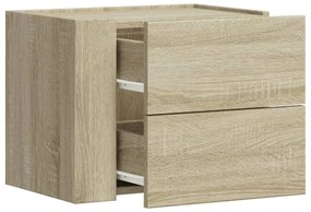 Mesas de cabeceira de parede 2 pcs 45x30x35 cm carvalho sonoma