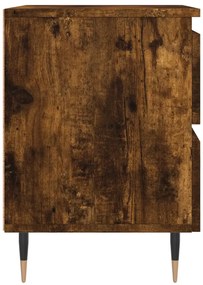Mesa de cabeceira 40x35x50 cm derivados madeira carvalho fumado