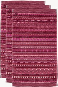 Toalhas em veludo e algodão felpudo Geometric Print, conjunto de 3