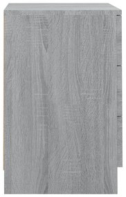 Mesa cabeceira 38x35x56 cm derivados de madeira cinzento sonoma