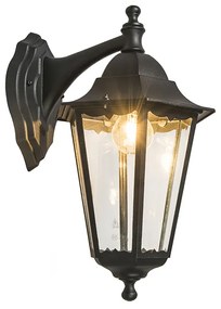 Lanterna de parede externa clássica preta IP44 - New Orleans down Clássico / Antigo,Country / Rústico