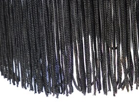 Abajur de seda preto com 45 cm cinza - vovó Retro