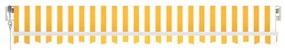 Toldo autom. LED e sensor de vento 450x300 cm amarelo/branco
