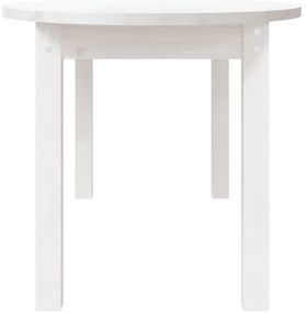 Mesa de centro 110x55x45 cm madeira de pinho maciça branco