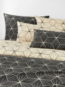 Capa de edredão reversível em algodão com padrão geométrico Ilda