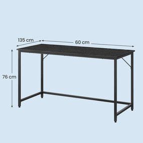 Secretária escritório 60 x 135 x 76 cm preto