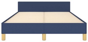 Estrutura de cama sem colchão 120x190 cm tecido azul