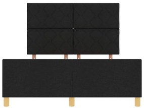 Cama vidaXL Preta 140x200 cm em Tecido