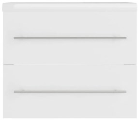 Armário com lavatório embutido derivados de madeira branco