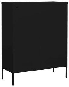 Armário de arrumação aço 80x35x101,5 cm preto
