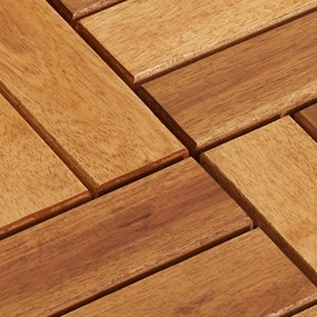 Ladrilho de pavimento 30 pcs 30 x 30 cm madeira de acácia