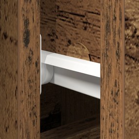 Buffet vidaXL com portas e gavetas Madeira antiga 101,5x35x70 cm
