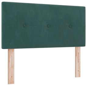 Cama Box com Colchão vidaXL Verde Escuro 100x200 cm Veludo