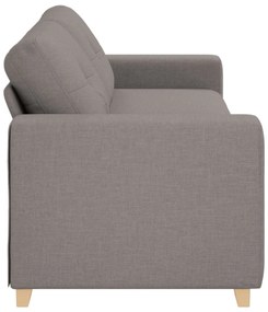 Sofá de 3 Lugares vidaXL Taupe 180 cm em Tecido
