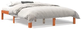 vidaXL Cama sem colchão 120x190 cm madeira pinho maciça castanho-mel