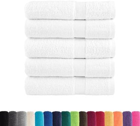 Toalhas de banho premium SOLUND 25pcs 70x140 cm 600 gsm branco