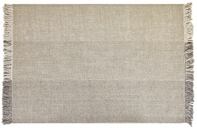 Tapete de lã cinzenta 140 x 200 cm TEKELER Beliani