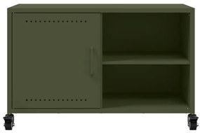Móvel de TV 68x39x43,5 cm aço verde azeitona
