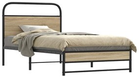 Estrutura cama s/ colchão derivados de madeira carvalho fumado
