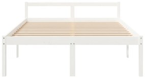 Cama para idosos 160x200 cm pinho maciço branco