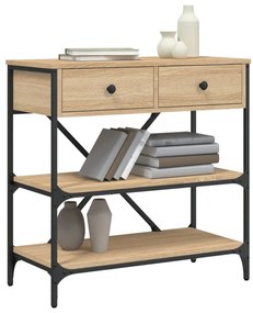 Mesa consola 75x34,5x75 cm derivados de madeira carvalho sonoma