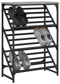 Sapateira 60x30x85 cm derivados de madeira cinzento sonoma