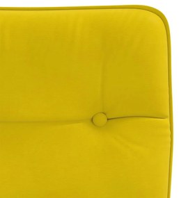 Cadeiras de jantar 2 pcs veludo amarelo