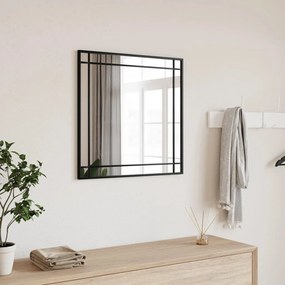 Espelho de parede quadrado 50x50 cm ferro preto